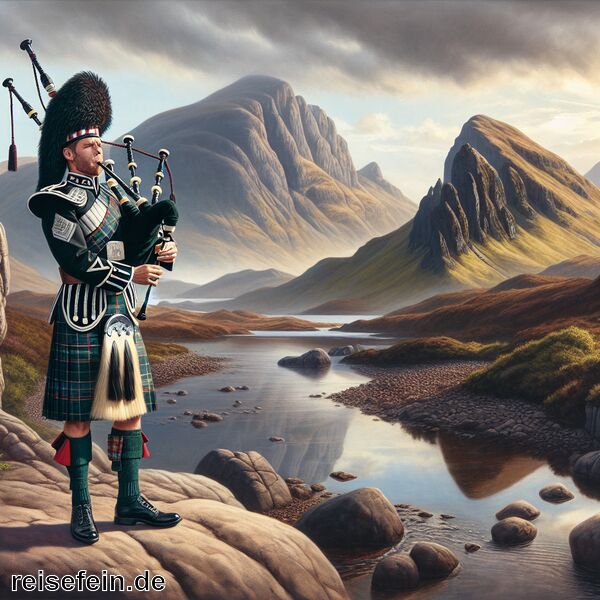  Typisch schottisch » Highlands Kilt und Dudelsack