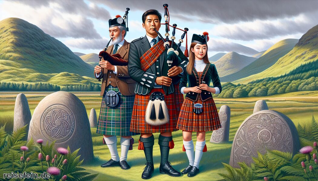 Gaelische Sprache und Kultur - Typisch schottisch » Highlands Kilt und Dudelsack