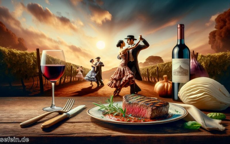 Typisch argentinisch » Tango Rindfleisch und Wein